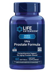 Life Extension Ultra Prostate bottle close-up highlighting daily prostate health support