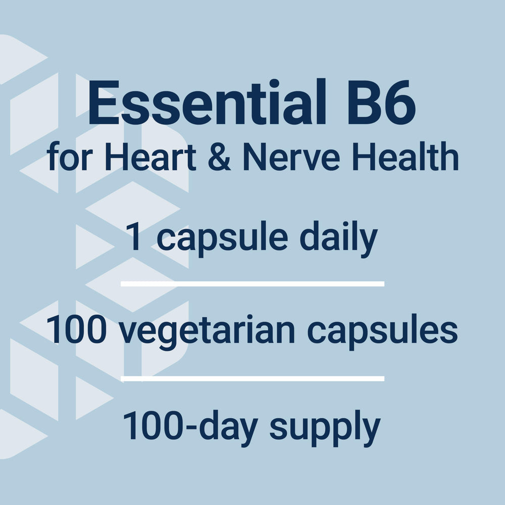 Top view of Life Extension Vitamin B6 bottle shows 100 capsules