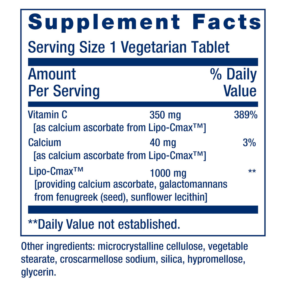 Life Extension Vitamin C 24-Hour Liposomal Hydrogel tablets close-up indicating reliable daily intake.