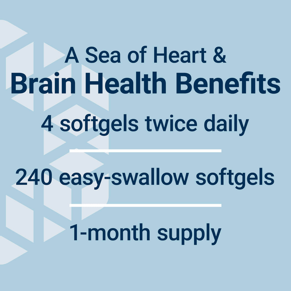 Life Extension Wild-caught fish oil softgels for cardiovascular and cognitive support.