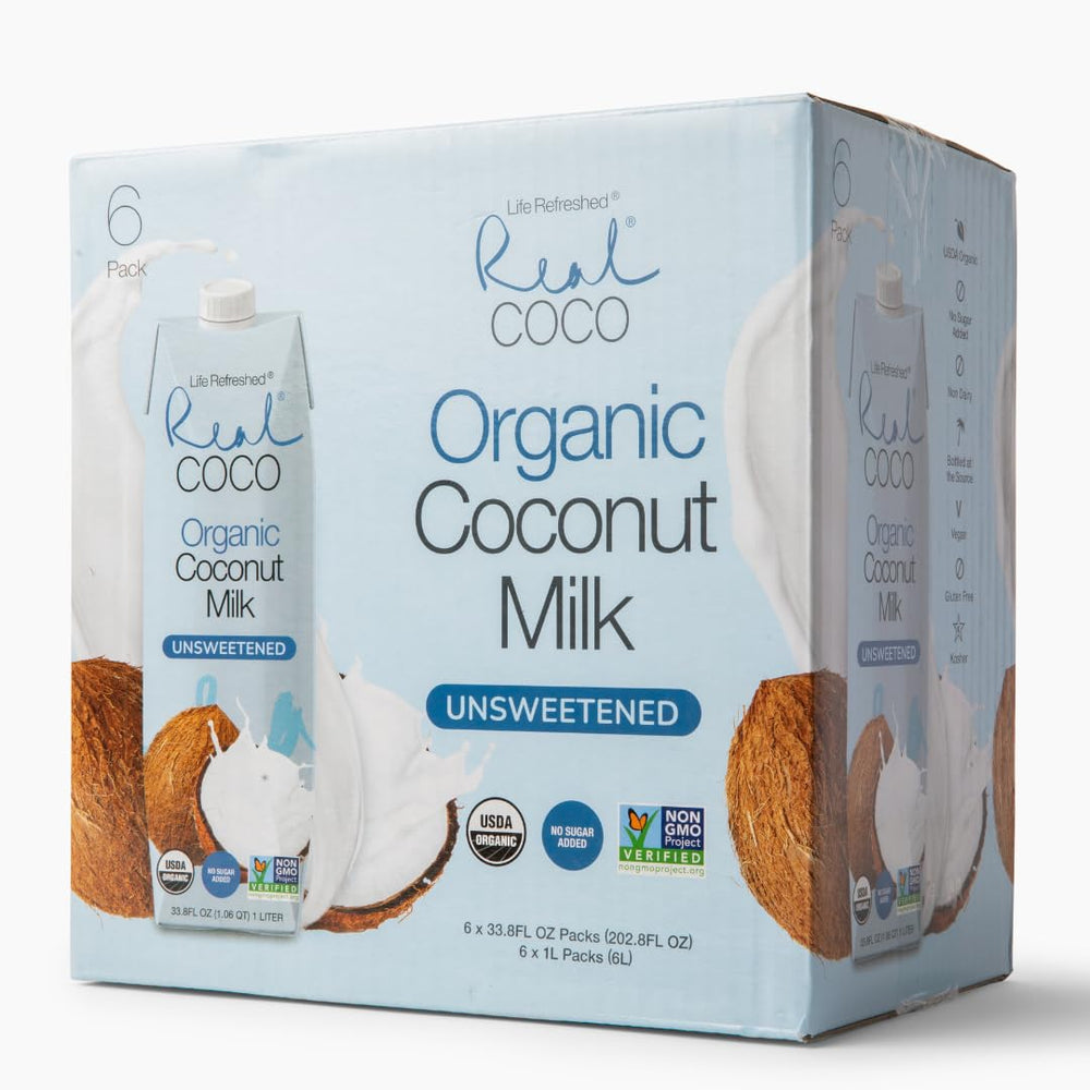 Life Refreshed Real Coco creamy texture close-up, premium coconut milk in use