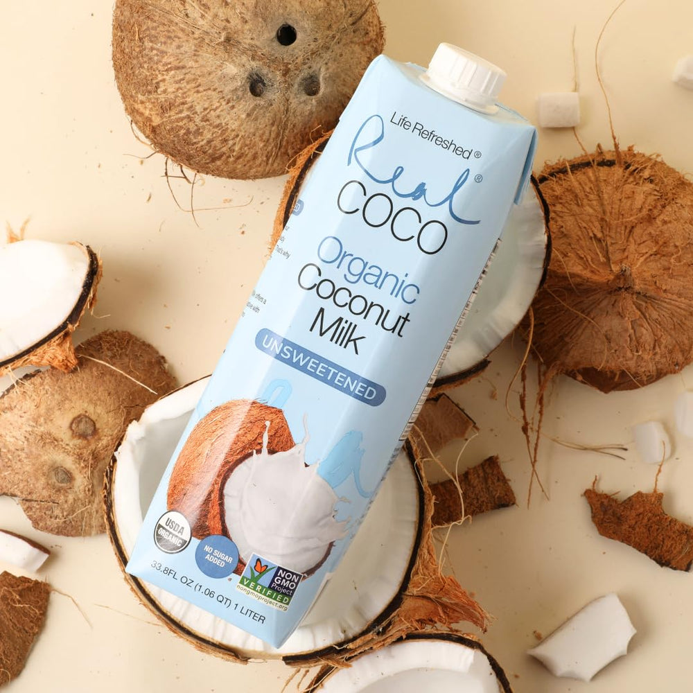 Life Refreshed Real Coco organic label visible on bottle
