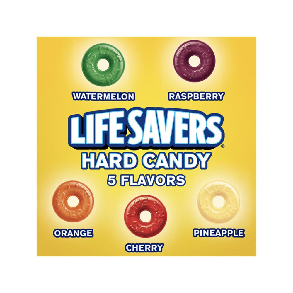 Life Savers cherry flavor candy—nostalgic, convenient bite for on-the-go moments.