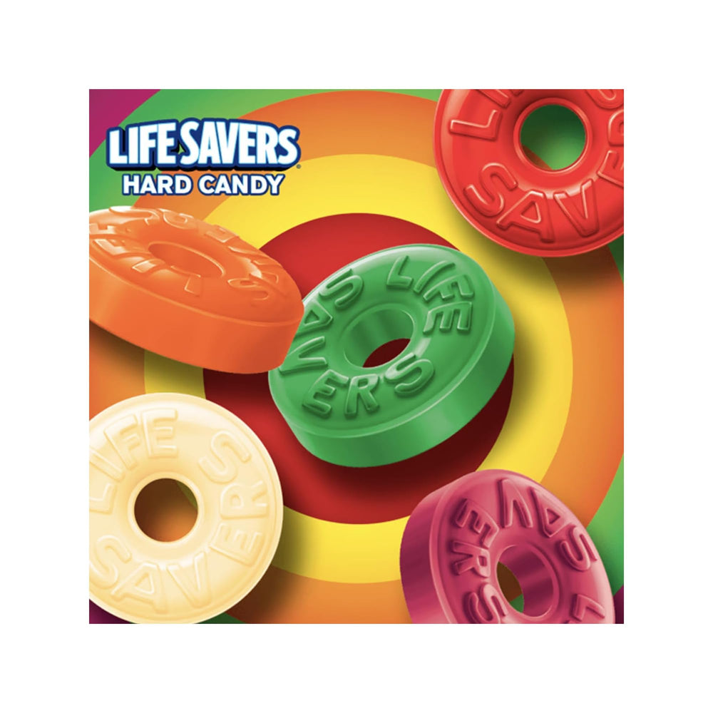 Life Savers orange flavor candy—bright citrus burst for quick snacking.