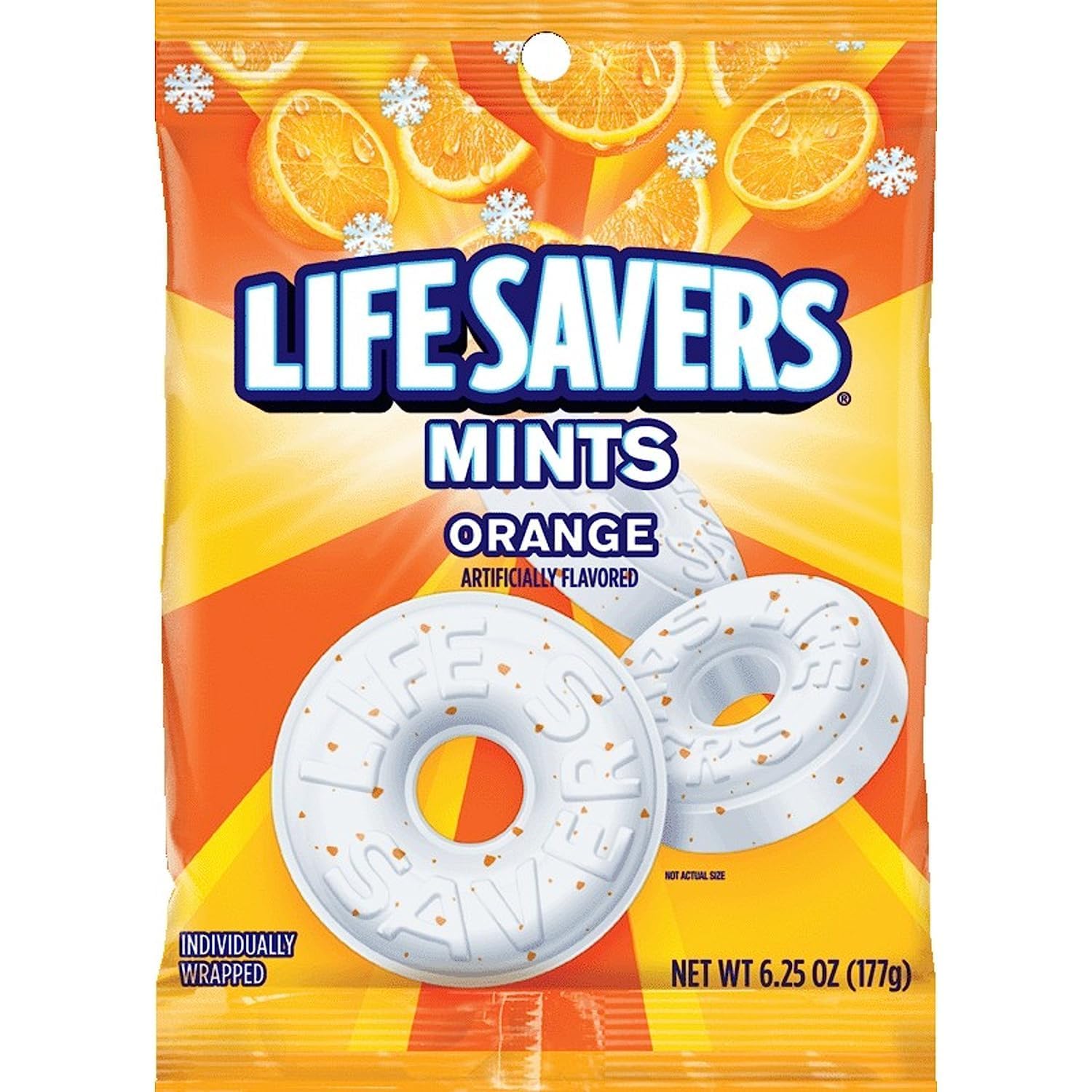 Life Savers Orange Mint individually wrapped for on-the-go freshness and easy sharing