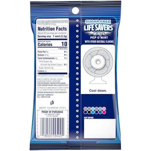 Life Savers sugar-free variety pack two-rolls displayed for sharing