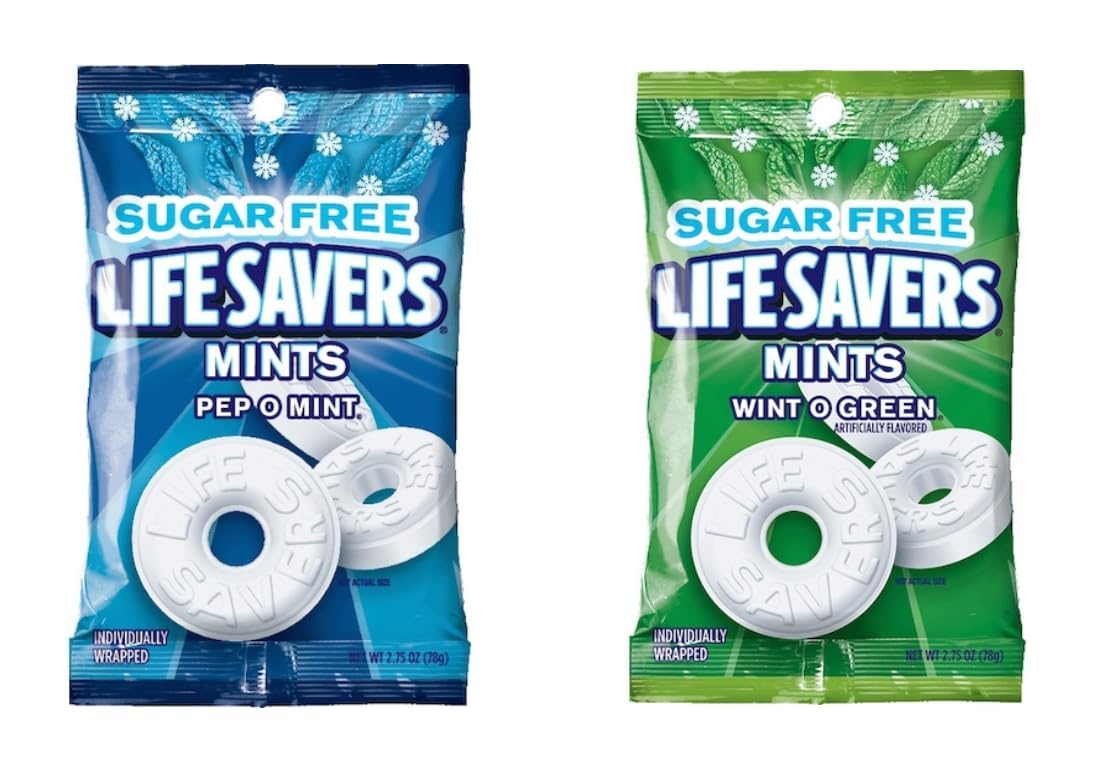 Life Savers Wint-O-Green roll shown for a refreshing after-meal moment