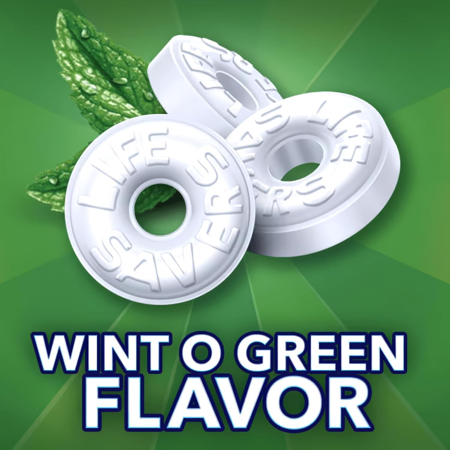 Life Savers Wint O Green Mints on an office desk for quick refreshment.