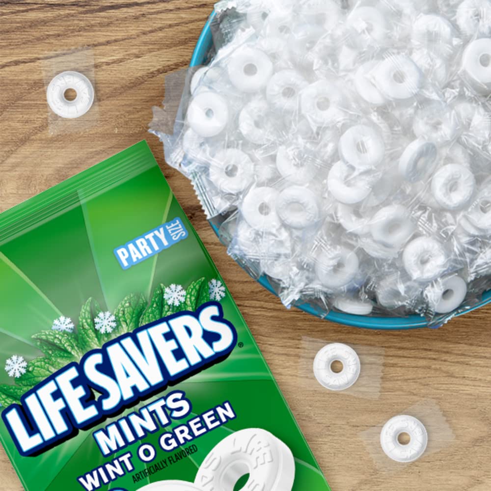 Life Savers Wint-O-Green mints on a desk for quick refresh.
