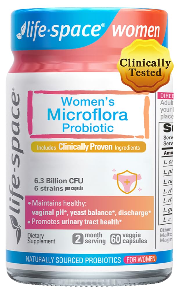 Life-Space Women's Probiotic bottle cap supports daily vaginal balance.