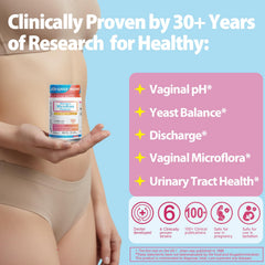 Life-Space Women's Probiotic capsules close-up shows convenient daily dose.