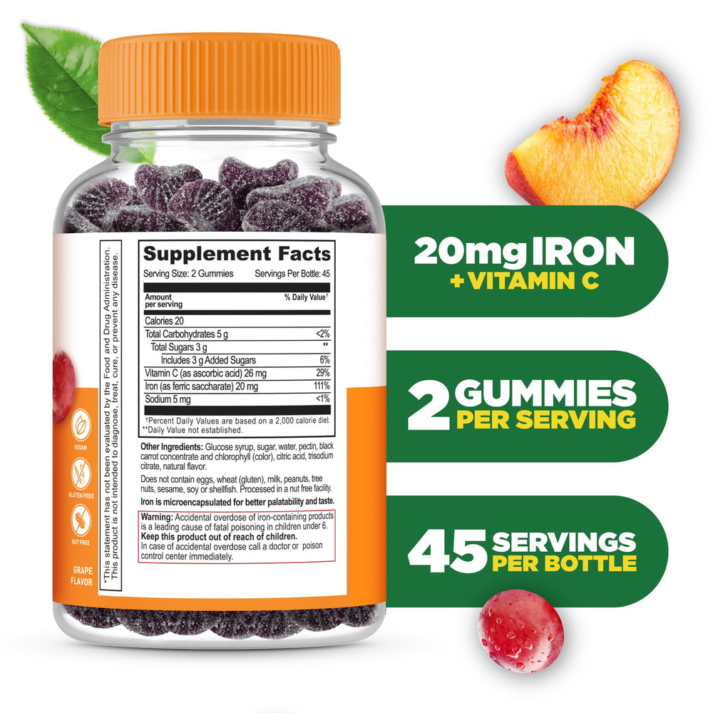 Chewy Lifeable Iron Gummies texture shown for pleasant daily intake