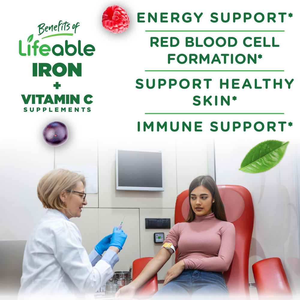 Vitamin C boosted Lifeable Iron Gummies for enhanced iron intake