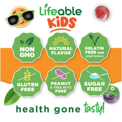 Lifeable label confirms 4 g per serving and vegetarian, gluten-free features