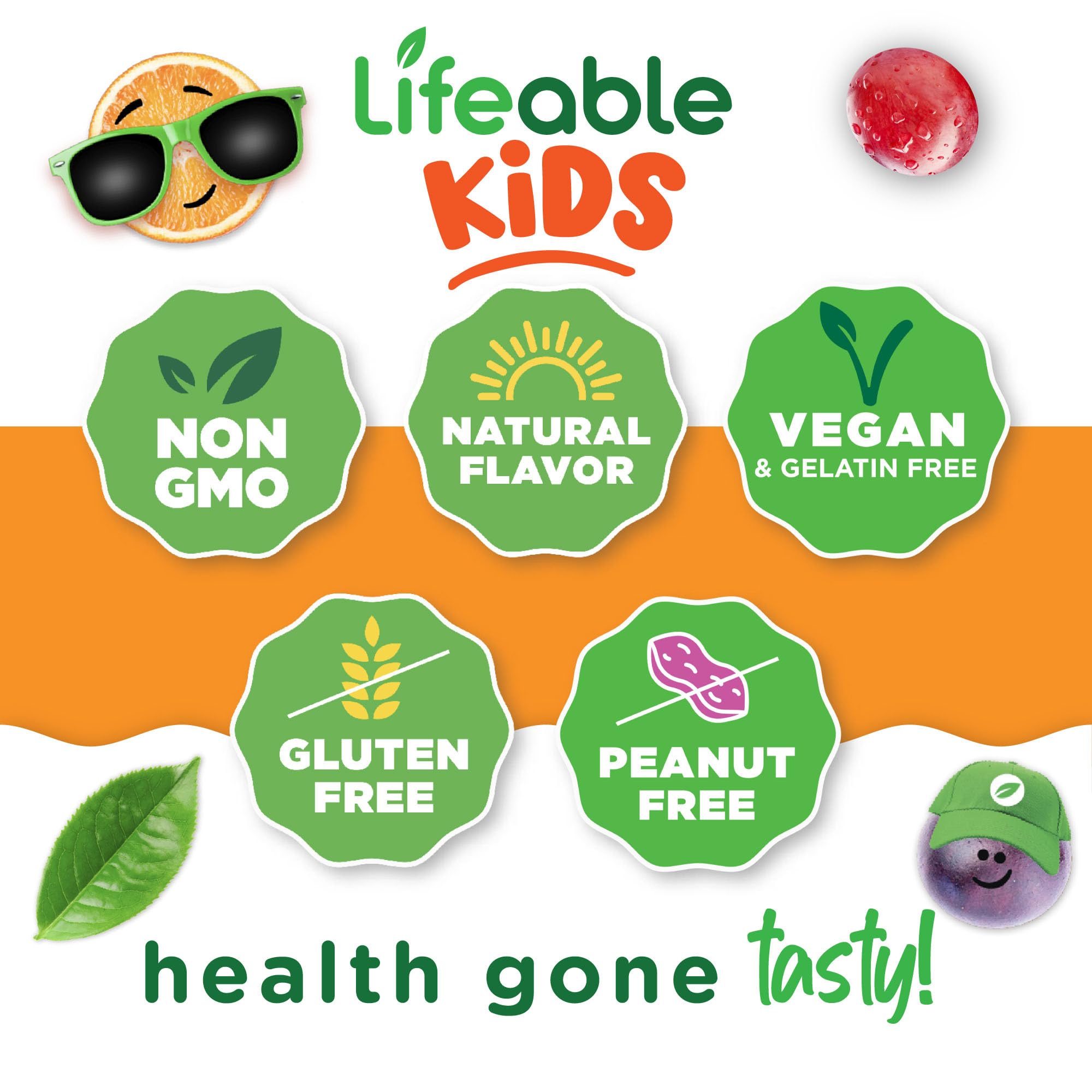 Lifeable Vegan B6 Gummies bottle image, vegan and gluten-free option that fits dietary needs