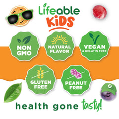 Lifeable Vegan B6 Gummies bottle image, vegan and gluten-free option that fits dietary needs