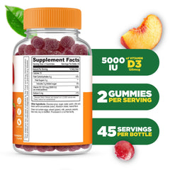Lifeable Vitamin D Gummies being poured to illustrate practical daily dose.