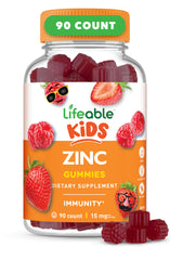 Lifeable Zinc Gummies for Kids in berry flavor, a tasty immune-support option.