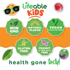 Lifeable Zinc Gummies for Kids chewy texture shown in a serving.