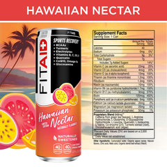 LIFEAID FITAID Hawaiian Nectar glass poured highlighting citrusy tropical notes for post-workout refreshment