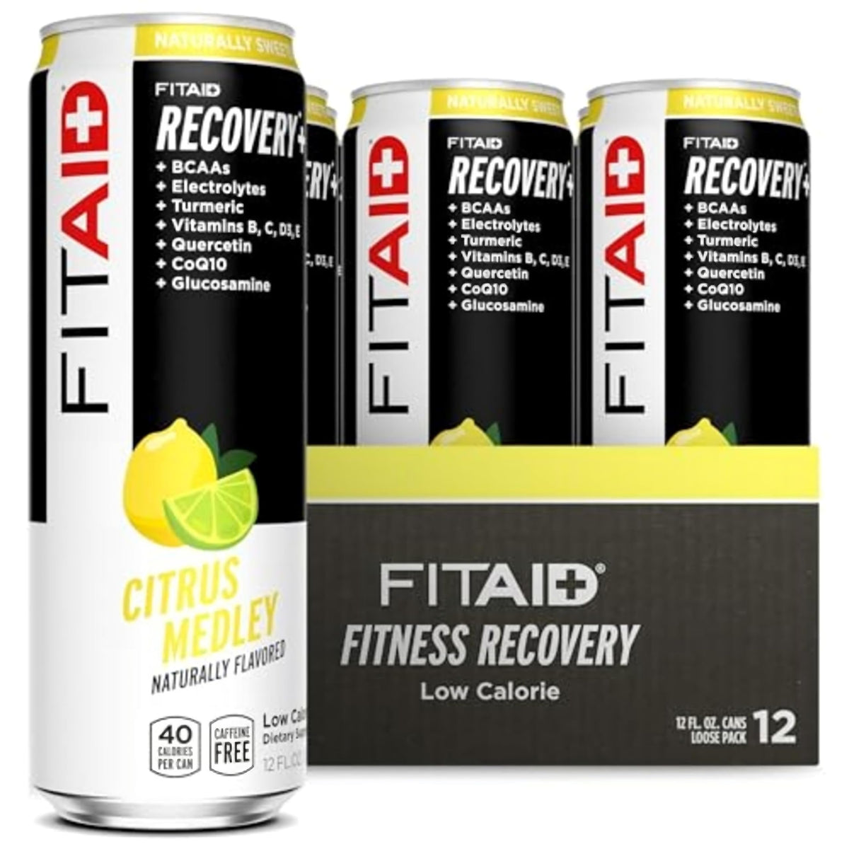 LIFEAID FITAID Recovery Blend can front view supports post-workout recovery and hydration