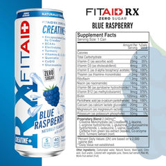 Lifeaid Fitaid Rx + Creatine blue raspberry pour served over ice for training days