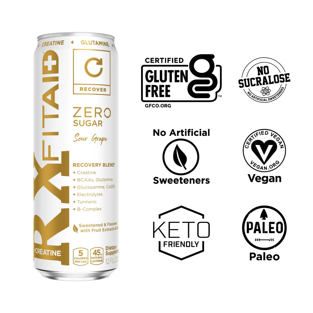 LIFEAID FITAID RX Zero citrus can close-up, refreshing flavor