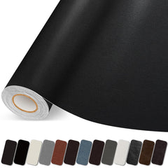 Lifenion leather repair patch applied to a black couch for seamless renewal
