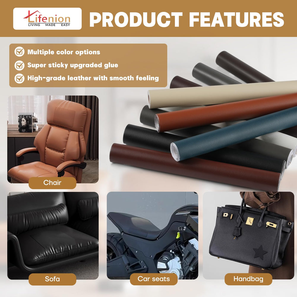 Lifenion repair tape on an office chair edge provides seamless look