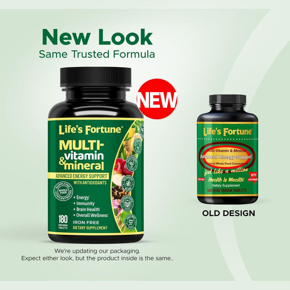 Life's Fortune energy-support blend capsule highlighting B‑complex for daytime vitality
