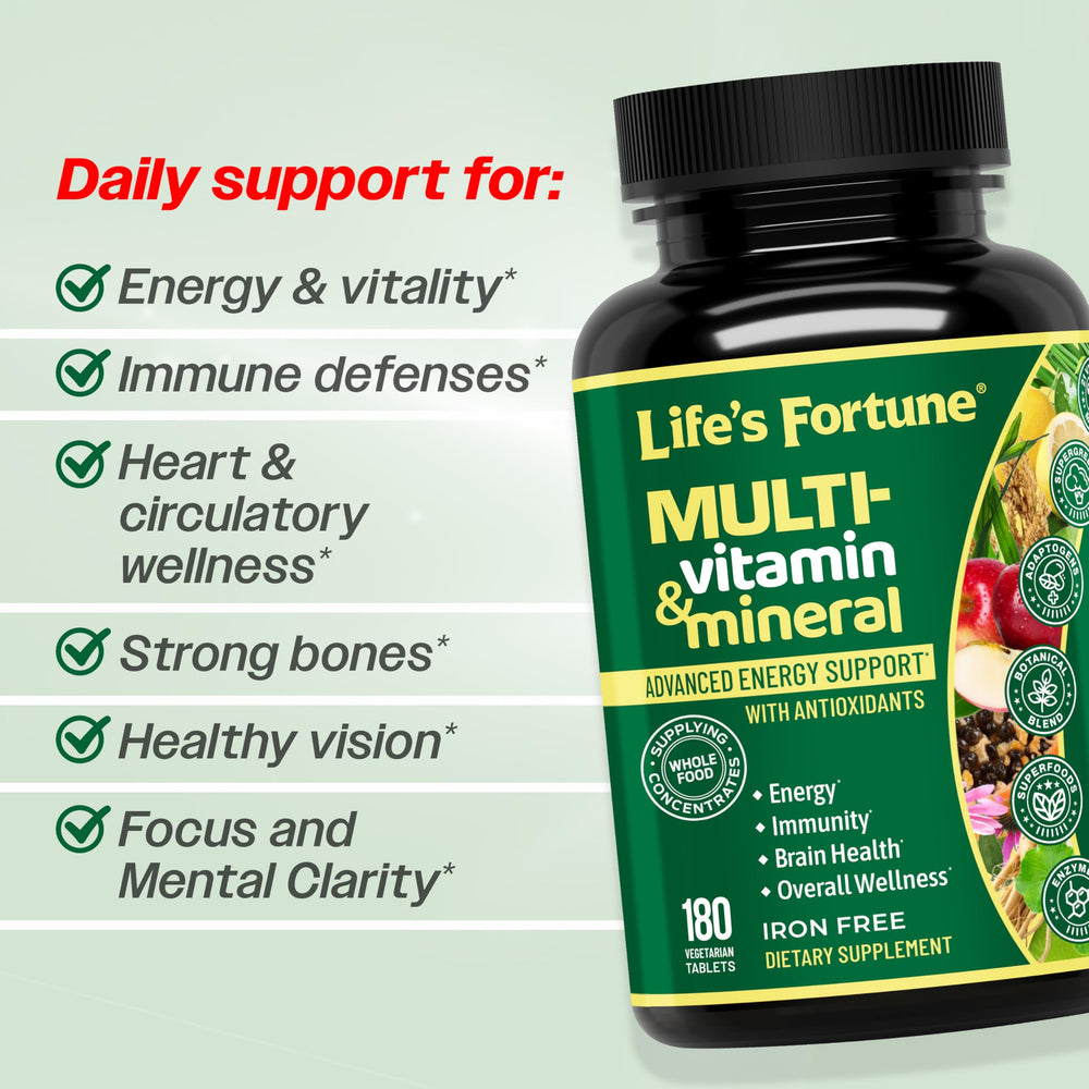 Life's Fortune immune-brain-metabolism blend label emphasizes immune support and focus