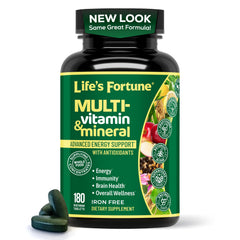 Life's Fortune whole-food multivitamin bottle front view for daily nutrition benefits