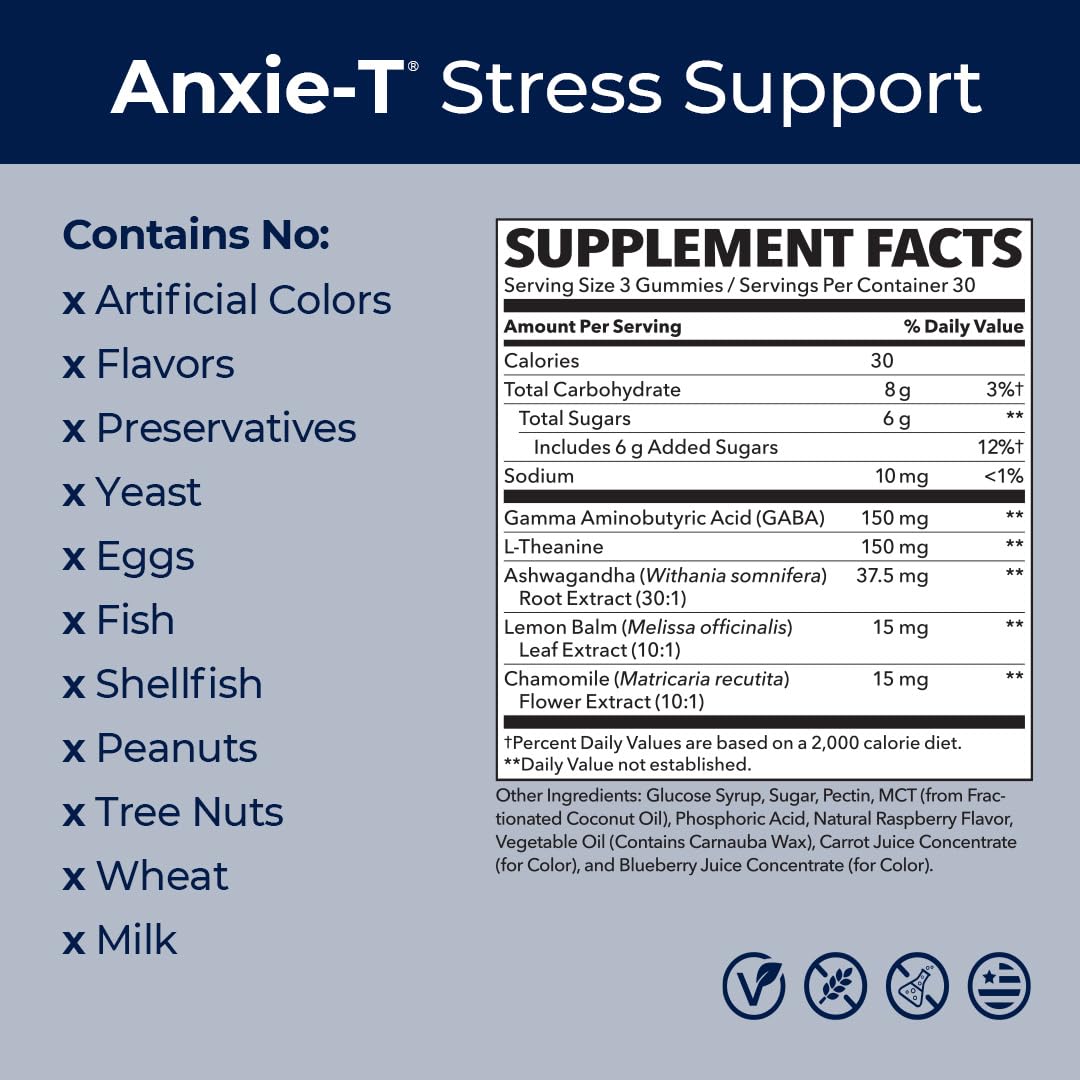 LifeSeasons Anxie-T gummies arranged for a daily routine.