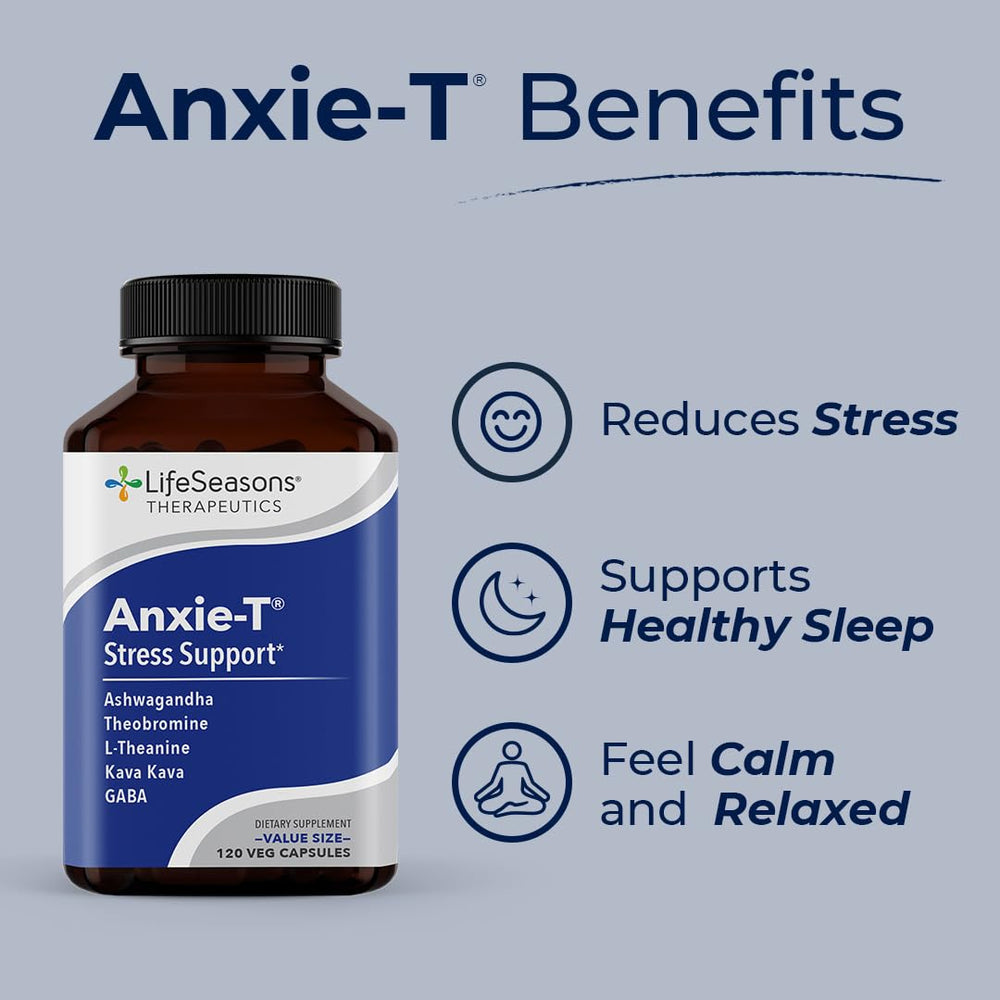 LifeSeasons Anxie-T ingredients close-up with ashwagandha and kava for relaxation