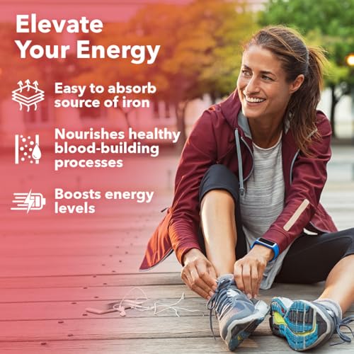 LifeSeasons Blood Nourish-R capsules close-up highlights non-constipating formula.