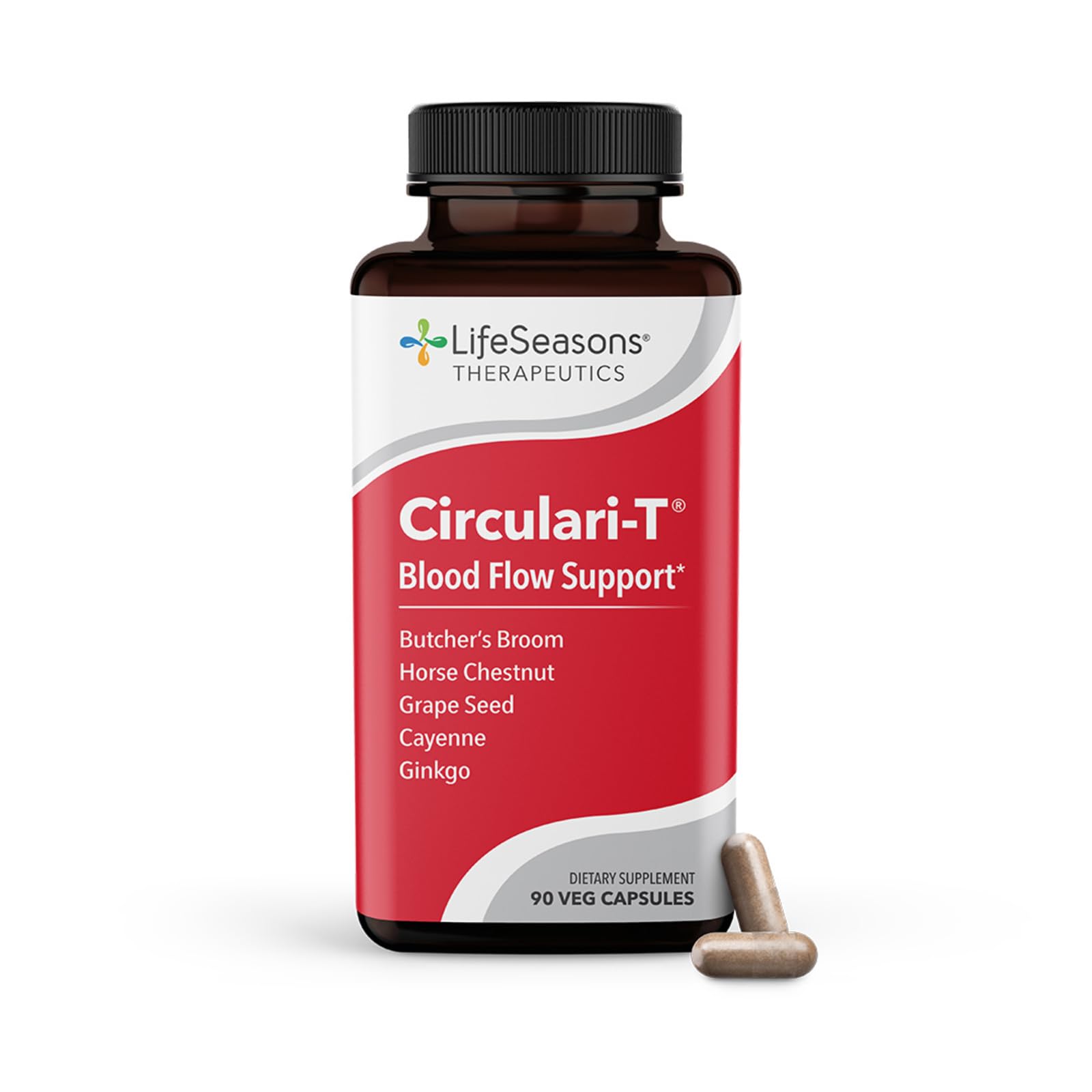 LifeSeasons Circulari-T bottle front showing label; supports circulation