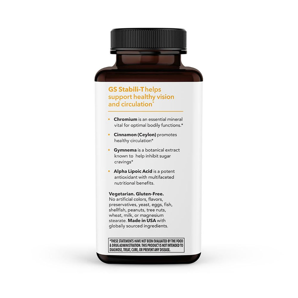 LifeSeasons GS Stabili-T ingredients sources highlight core nutrients