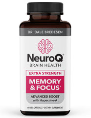 LifeSeasons NeuroQ bottle closeup for memory and focus support.
