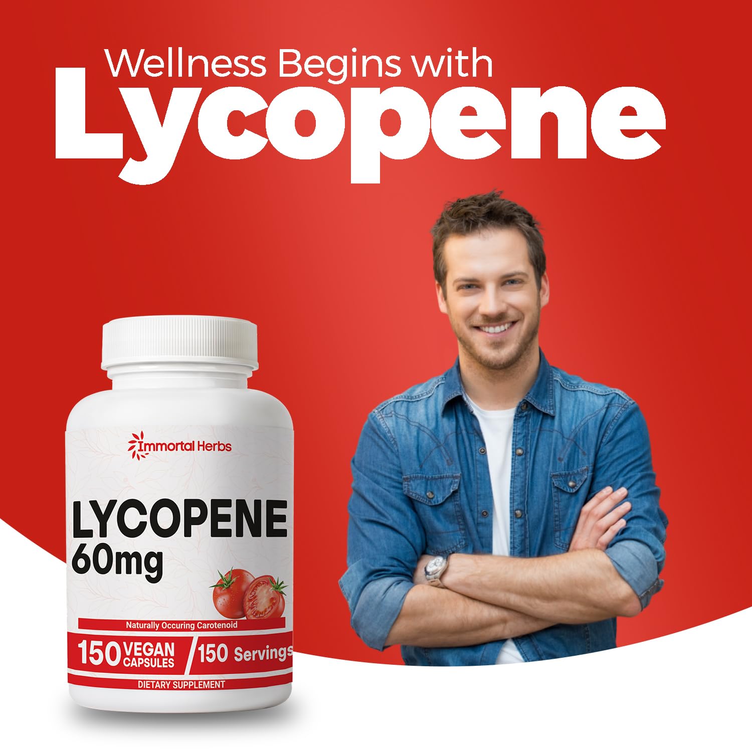 Lifestyle scene with Immortal Herbs bottle suggests everyday vitality.
