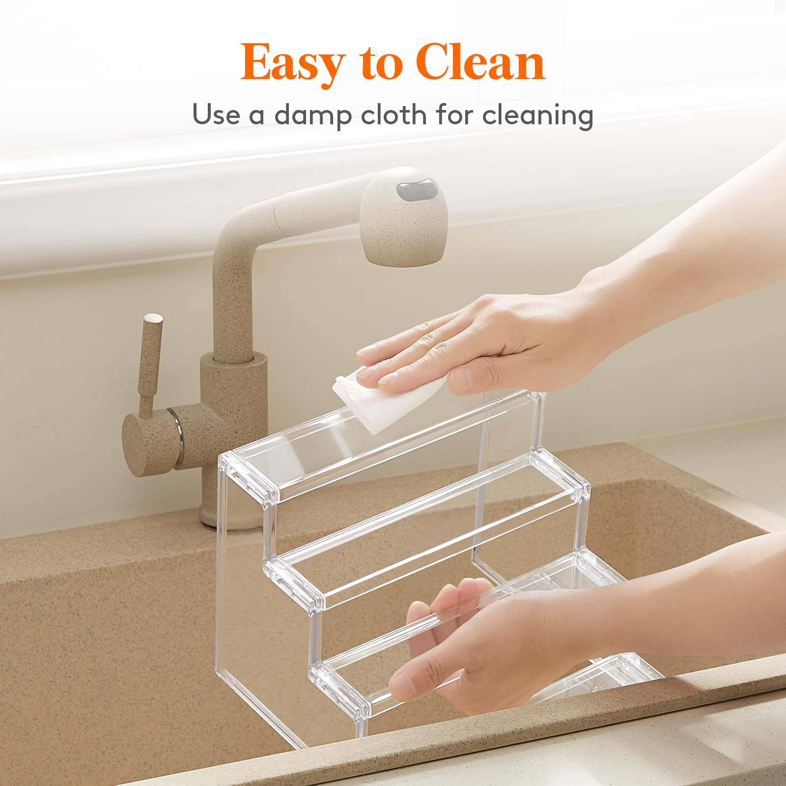 Lifewit easy-clean stand wiped clean with a damp cloth