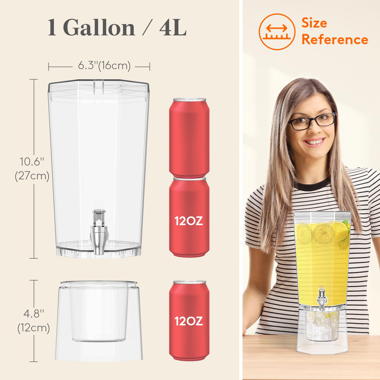 Lifewit spigot precision-engineered for smooth drip-free pouring at parties.