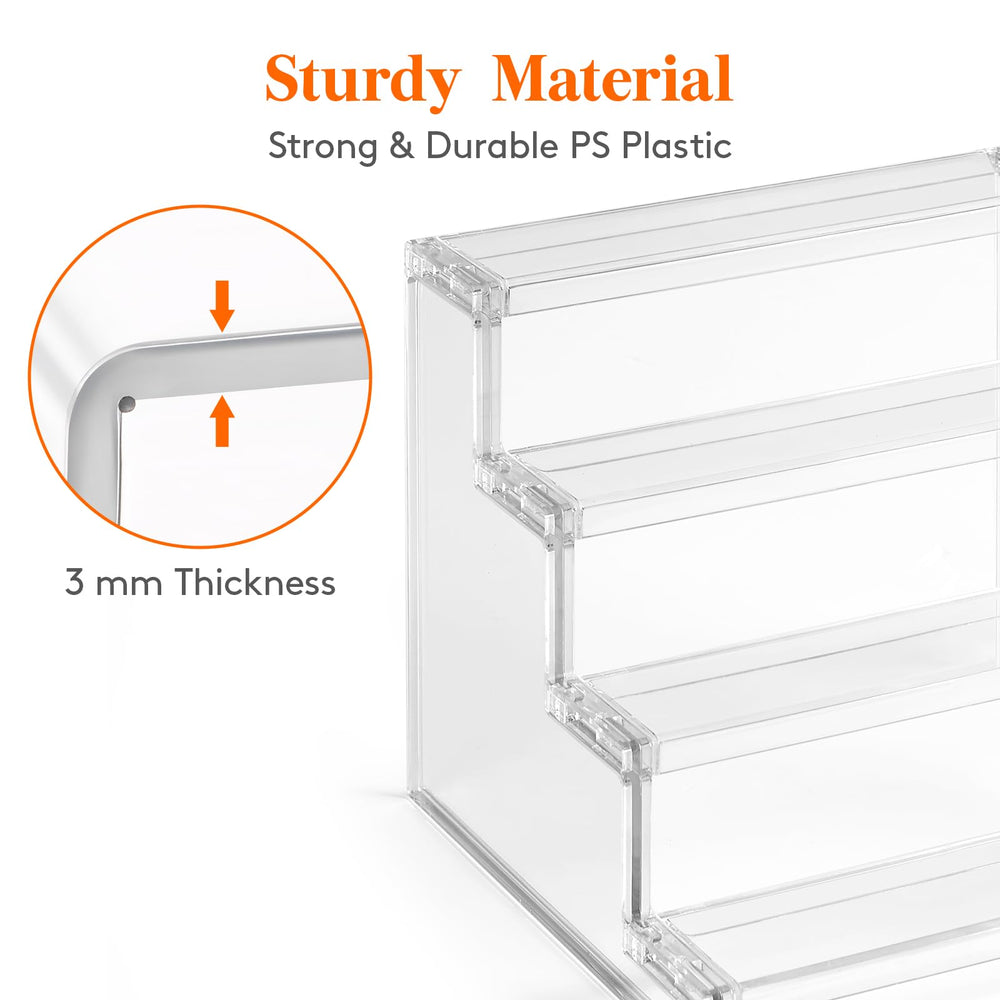 Lifewit sturdy plastic display panel supports varied-weight bottles
