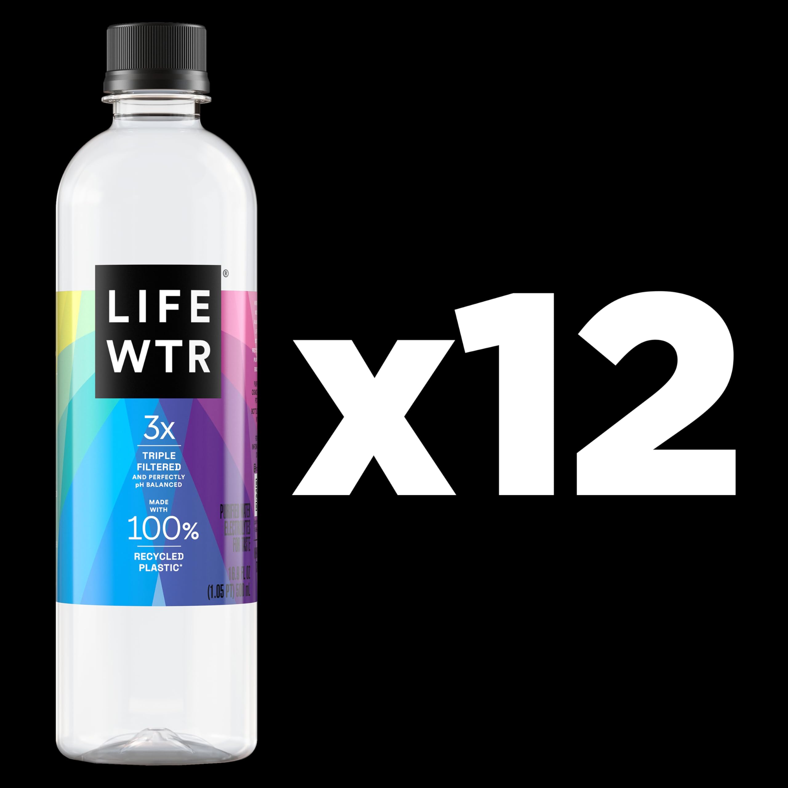 LIFEWTR label artwork featuring a rotating motif to inspire creativity.