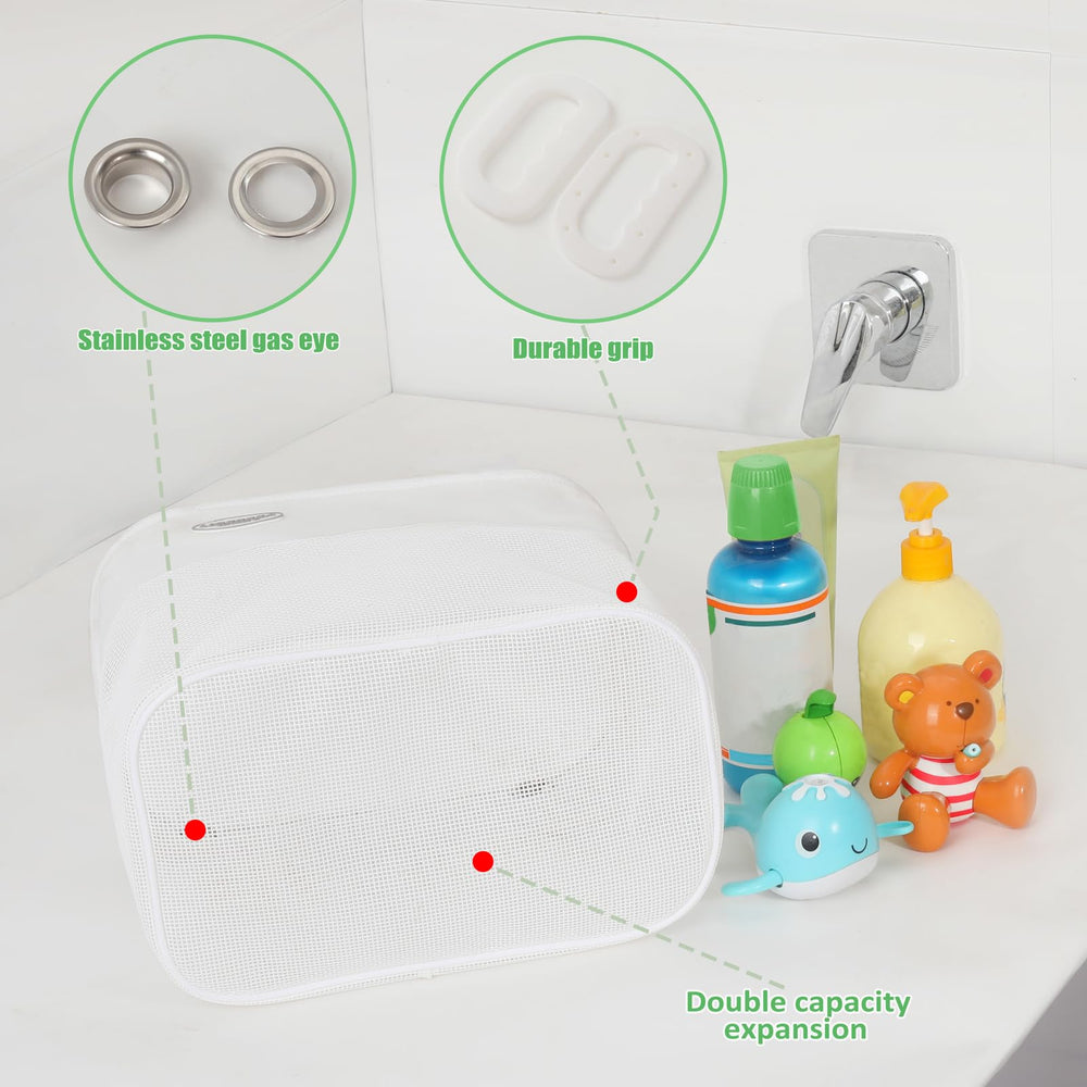 Ligereza included hooks and mounting for versatile bathroom organization.