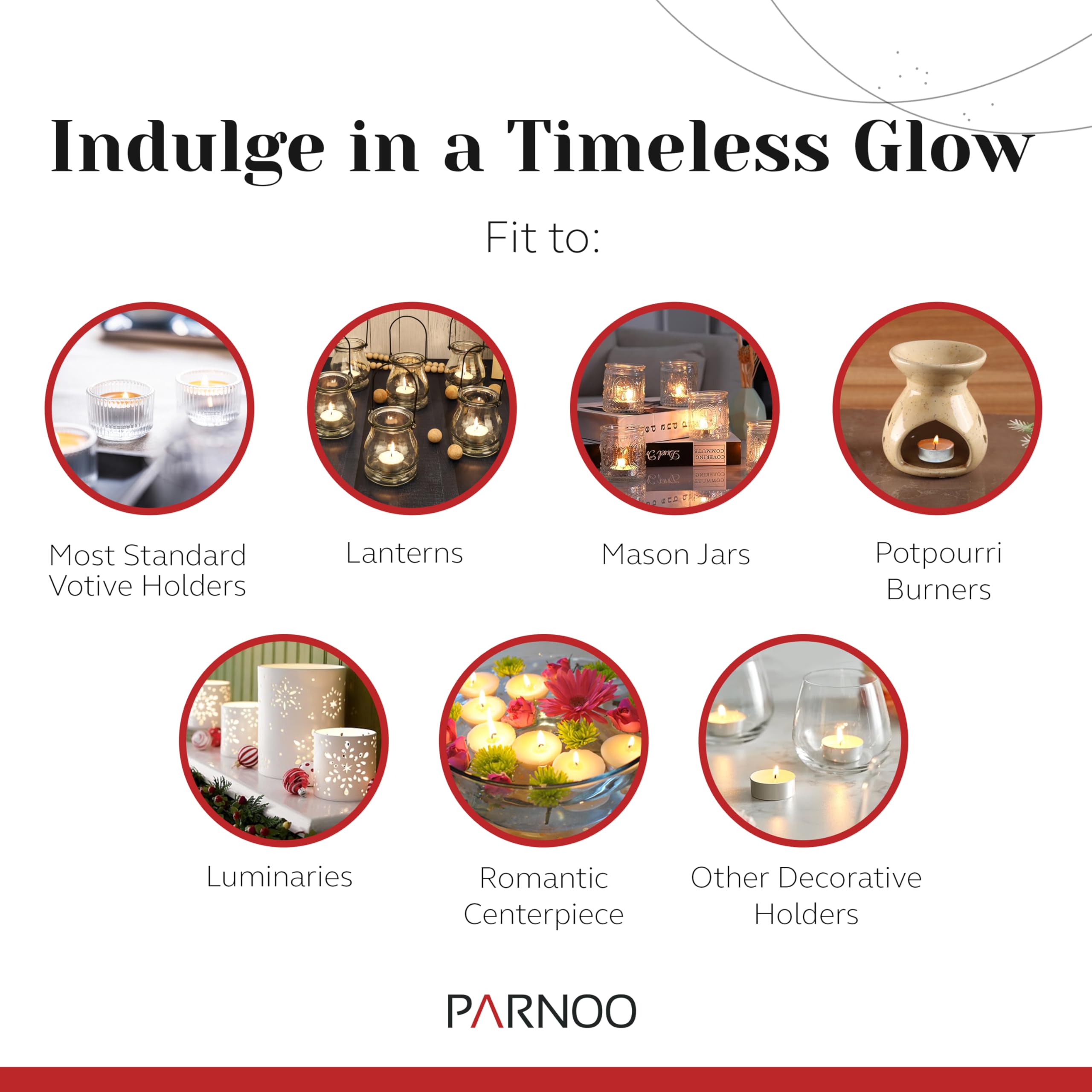 Bulk 250-pack PARNOO tea lights ready for events or venues