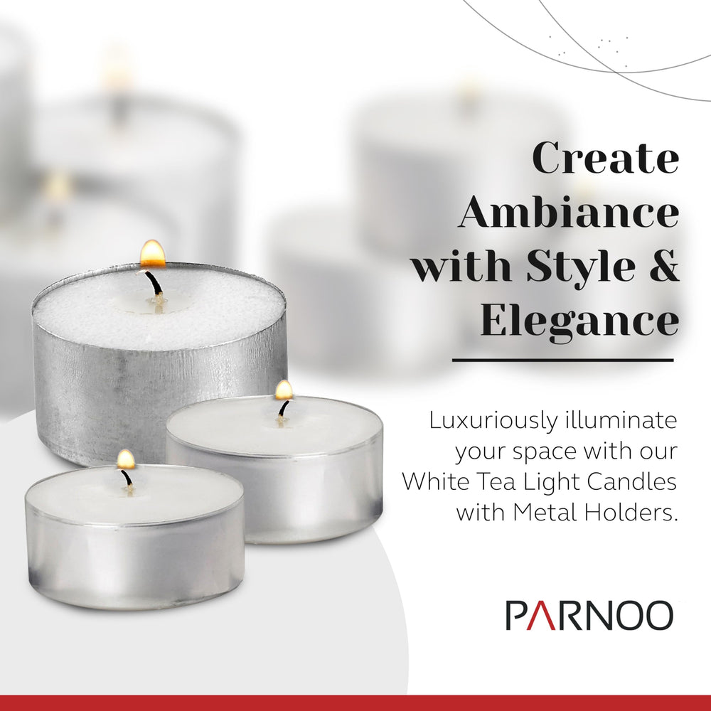 PARNOO tea light burns for 4.5 hours with a gentle glow for evenings