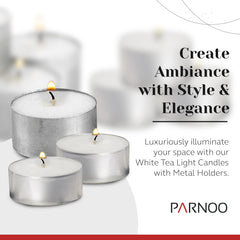 PARNOO tea light burns for 4.5 hours with a gentle glow for evenings