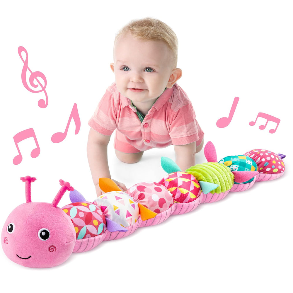 LIGHTDESIRE musical caterpillar head melody soothes newborns during quiet play