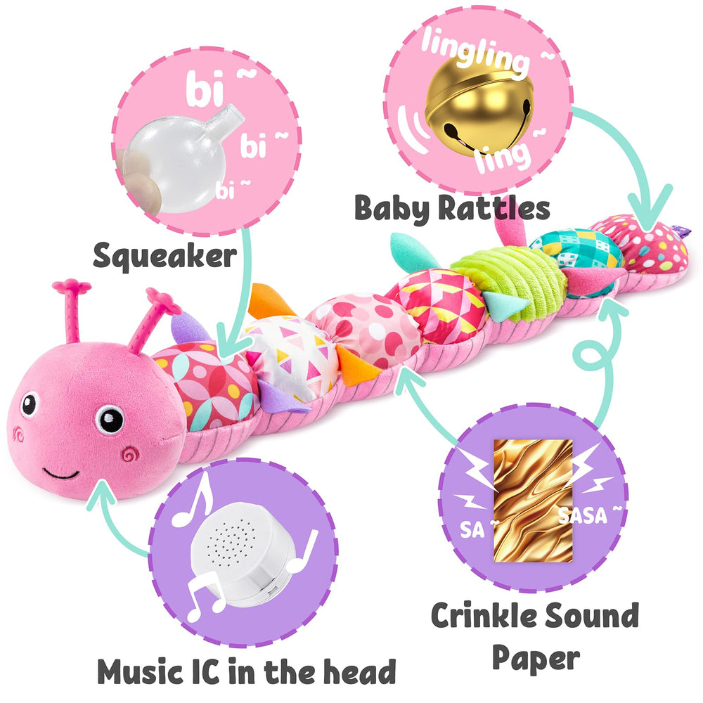 LIGHTDESIRE caterpillar rattles enhance auditory curiosity for infants