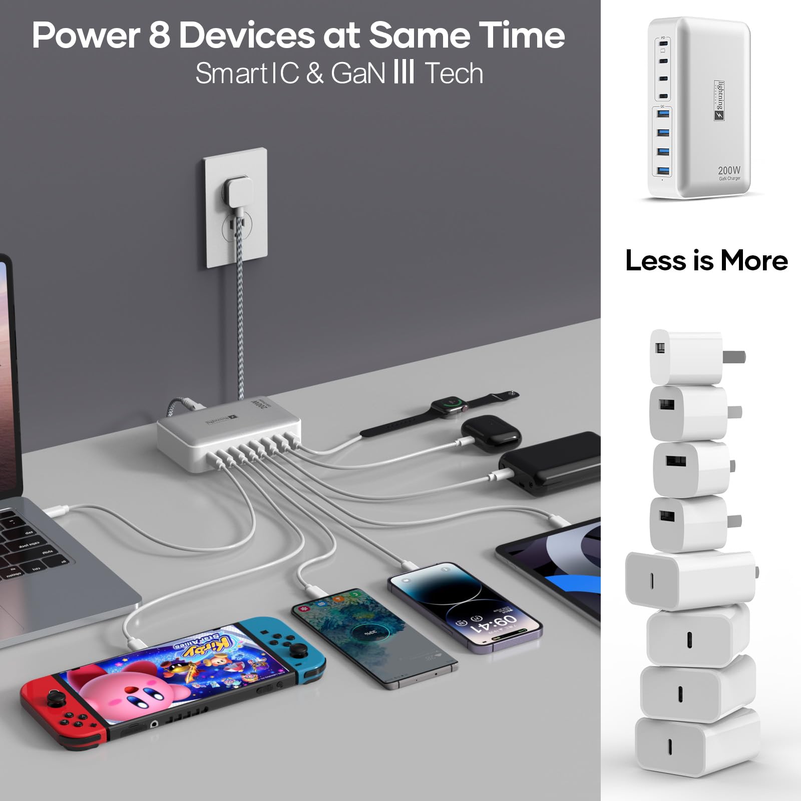 Lightning Ofertas rotated wall desk mount for flexible placement